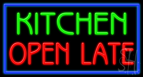 open kitchen late sign neon signs restaurant till light enlarge bar irish bank