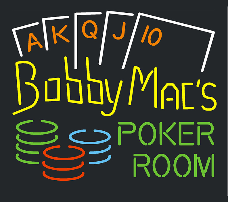Bobby Macs Poker Room Neon Sign