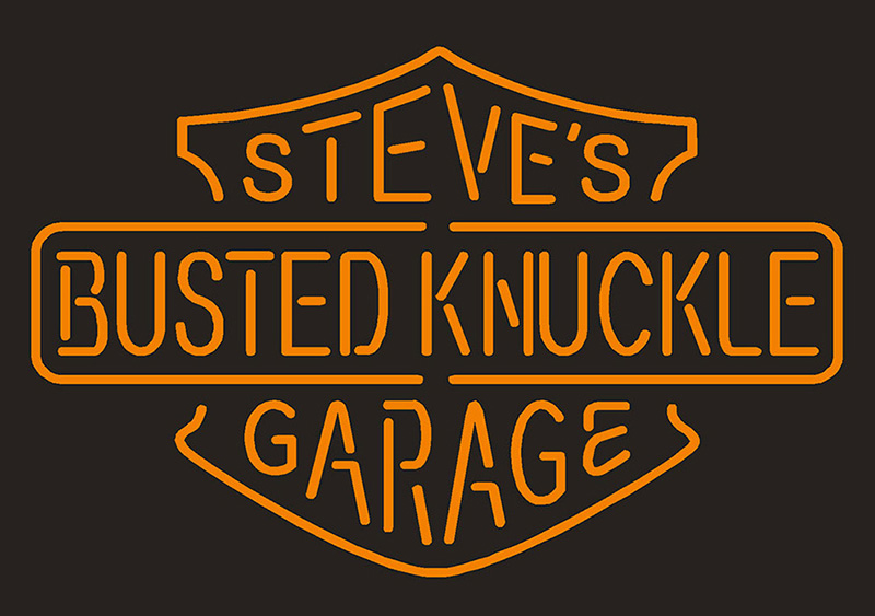 Busted Knuckle Steves Garage Neon Sign
