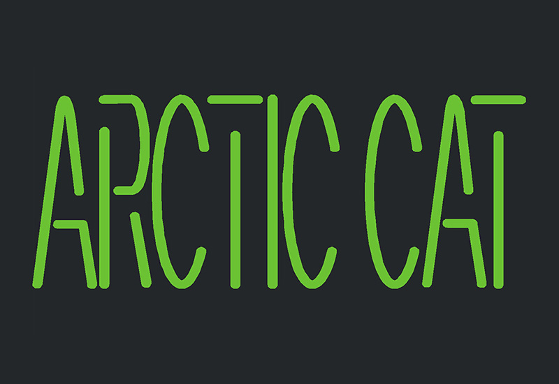 Green Arctic Cat Neon Sign