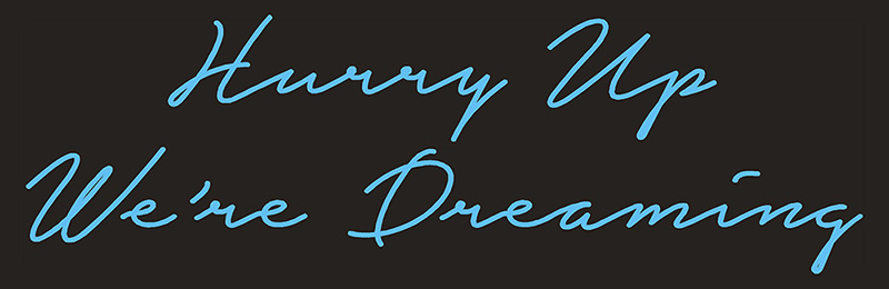 Harry Up We Re Dreaming Neon Sign