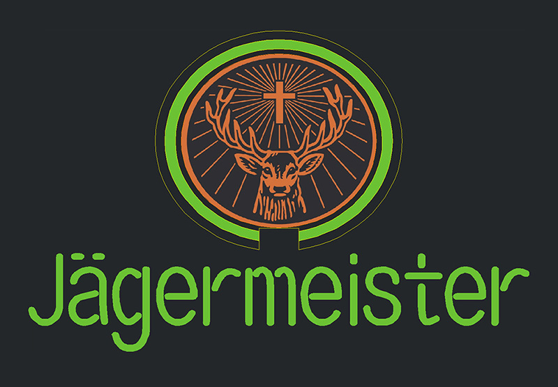 Jagermeister Logo Neon Sign Green