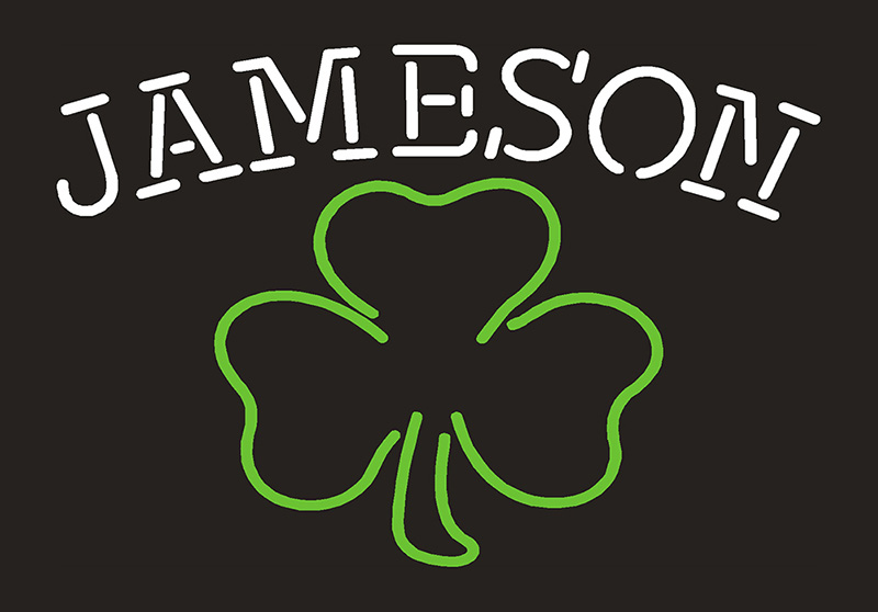 Jameson Irish Whiskey Shamrock Neon Sign