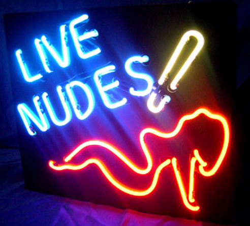 Live Nudes with Girl Neon Sign