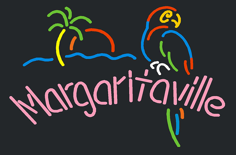 Margaritaville Paradise Parrot Neon Sign
