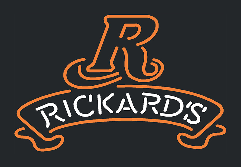 Rickards R Logo Neon Sign