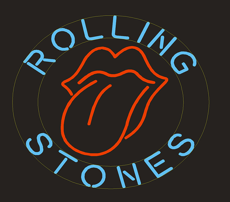 Rolling Stones Logo Neon Sign