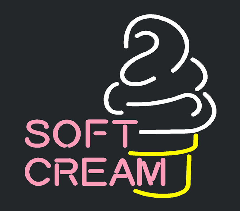 Soft Serve Ice Cream Neon Sign