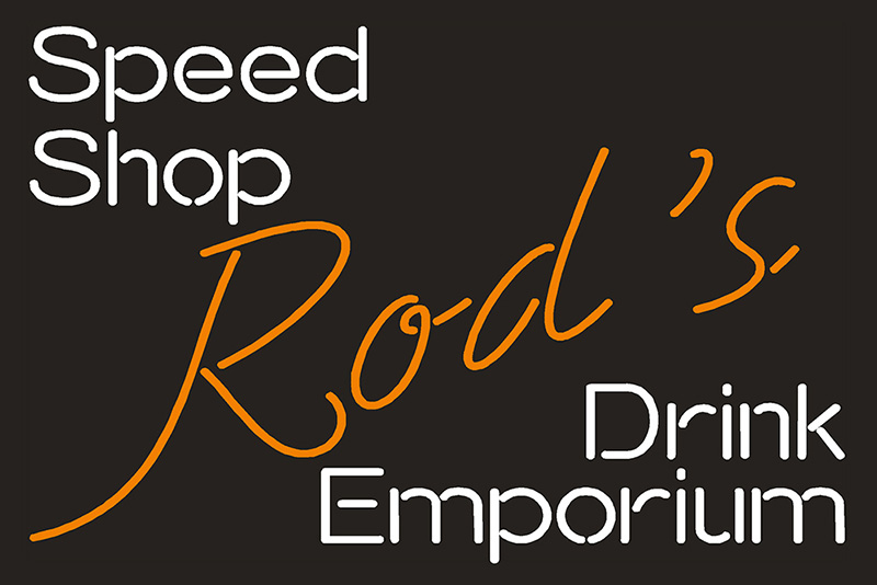 Speed Shop Rods Drink Emporium Neon Sign