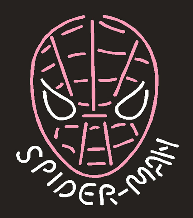 Spiderman Logo Action Hero Neon Sign