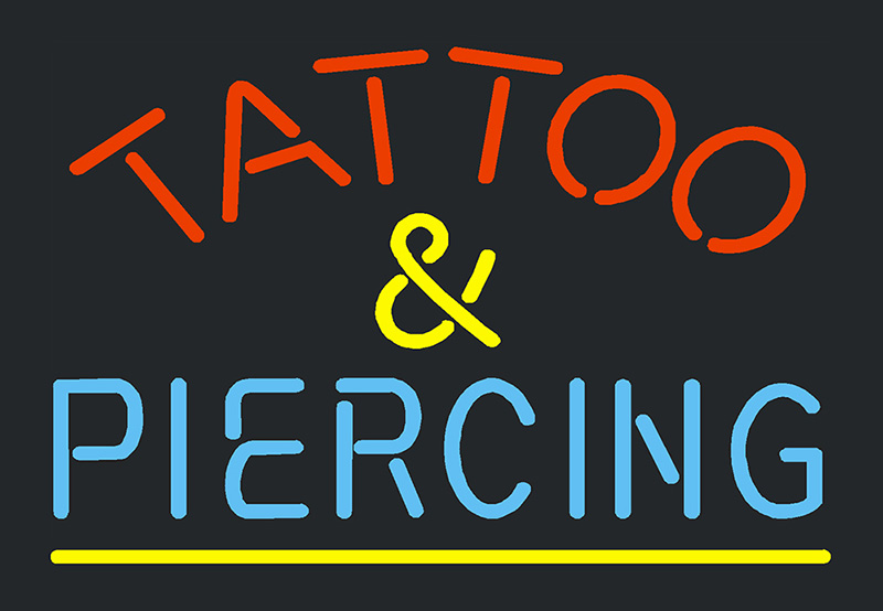 Tattoo And Piercing Neon Sign