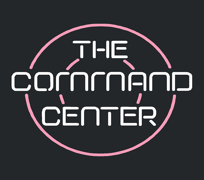The Cornrnand Center Neon Sign