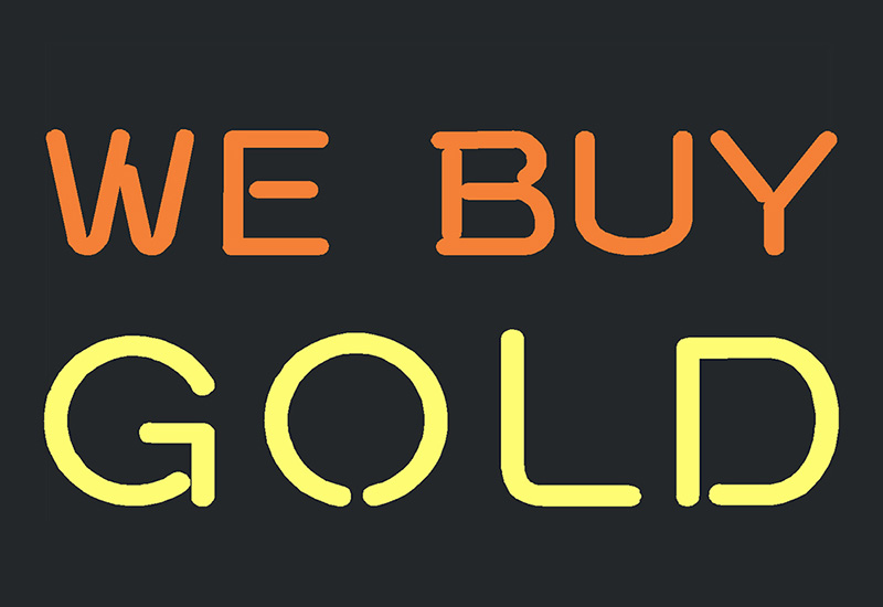 We Buy Gold Neon Sign