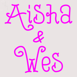 Custom Aisha And Wes Neon Sign 10