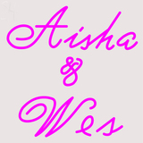 Custom Aisha And Wes Neon Sign 11