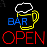 Custom Bar Open With Beer Mug Neon Sign 2