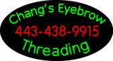 Custom Changs Eyebrow Threading Neon Sign 1