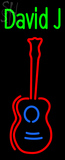 Custom David J Guitar Neon Sign 4