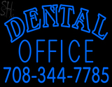 Custom Dental Office With Phone No Neon Sign 1