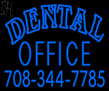 Custom Dental Office With Phone No Neon Sign 2