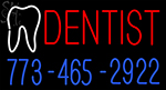 Custom Dentist Logo With Phone No Neon Sign 1