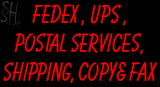 Custom Fedex Ups Postal Services Shipping Copy And Fax Neon Sign 2