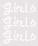 Custom Girls Girls Girls Girls White Neon Sign 3