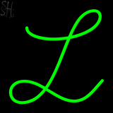 Custom Green L Neon Sign 1