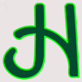 Custom H Green Logo Neon Sign 1