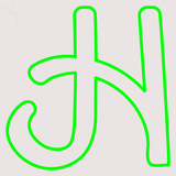 Custom H Green Logo Neon Sign 2