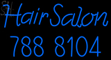 Custom Hair Salon With Phone No Neon Sign 1