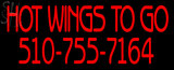 Custom Hot Wings To Go Neon Sign 3