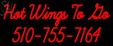 Custom Hot Wings To Go Neon Sign 4