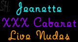Custom Jeanette Xxx Cabaret Live Nudes Neon Sign 1