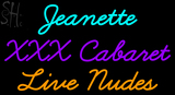 Custom Jeanette Xxx Cabaret Live Nudes Neon Sign 2