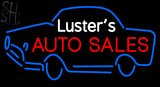Custom Lusters Red Auto Sales Neon Sign 1