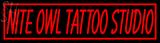 Custom Nite Owl Tattoo Studio Neon Sign 1