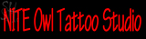 Custom Nite Owl Tattoo Studio Neon Sign 3
