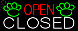 Custom Open Closed Paw Neon Sign 2