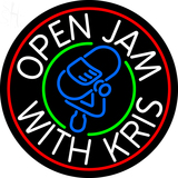 Custom Open Jam With Kris With Mic Logo Neon Sign 1