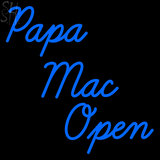 Custom Papa Mac Open Neon Sign 1