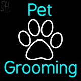 Custom Pet Grooming Paw Print Neon Sign 1