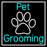 Custom Pet Grooming Paw Print Neon Sign 2