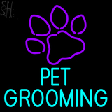 Custom Pet Grooming Paw Print Neon Sign 3