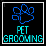 Custom Pet Grooming Paw Print Neon Sign 4