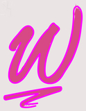 Custom Pink W Logo Neon Sign 1