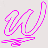 Custom Pink W Logo Neon Sign 3