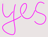 Custom Pink Yes Neon Sign 1