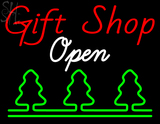 Custom Red Gift Shop With Pine Tree Neon Sign 2