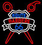 Custom Route Barbers 66 Logo Neon Sign 1